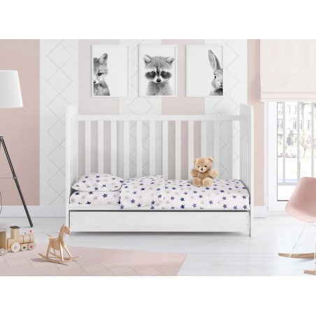 Βρεφικό Κατωσέντονο Κούνιας με Λάστιχο Dimcol Star 102 Blue 70x140+15