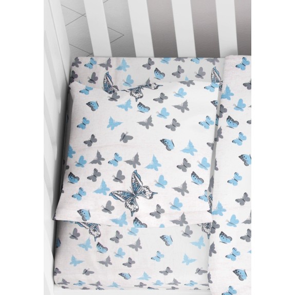 Βρεφική Μαξιλαροθήκη Dimcol Butterfly 56 Sky blue 35x45