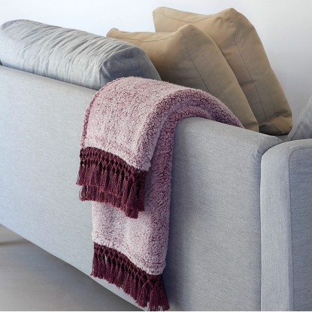 Κουβέρτα Καναπέ με Γούνα Sherpa Melinen Twiggy Amethyst 130x170