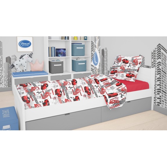 Πάπλωμα Μονό Dimcol Speed Racer 290 Red 160x240