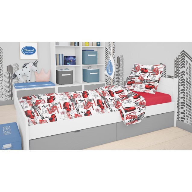 Πάπλωμα Μονό Dimcol Speed Racer 290 Red 160x240