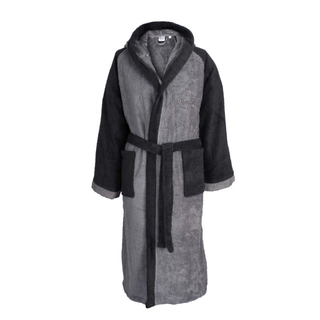 Μπουρνούζι Με Κουκούλα Dimcol 4020 Γκρι/Μαύρο