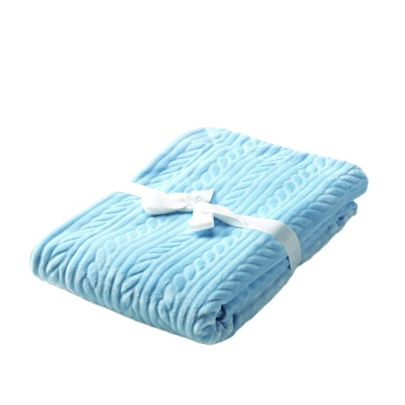 Κουβέρτα Βελουτέ Ανάγλυφη Μονή Morven Mimos G84 Σιέλ 160x220