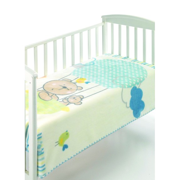 Κουβέρτα Βελουτέ Αγκαλιάς Morven Kidz C75 Σιέλ 80x110
