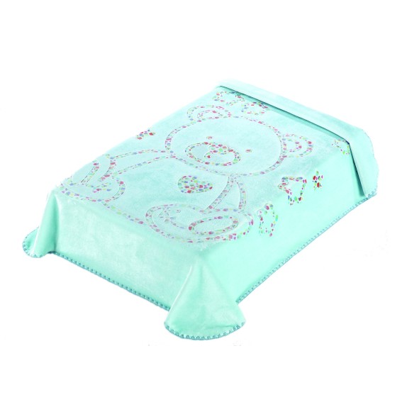 Κουβέρτα Βελουτέ Ανάγλυφη Κούνιας Morven 3D Art Baby I04...
