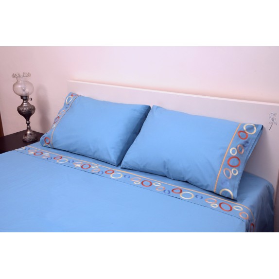 Σετ Σεντόνια Υπέρδιπλα Morven Fantacy Τυρκουάζ 240x270