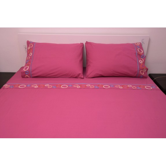 Σετ Σεντόνια Υπέρδιπλα Morven Fantacy Φούξια 240x270