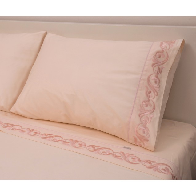 Σετ Σεντόνια Υπέρδιπλα Morven Classic Ροζ 240x270