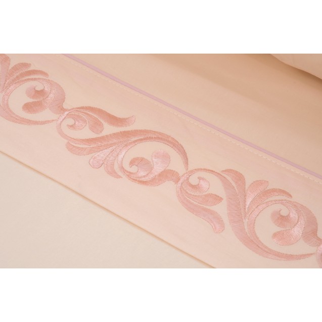 Σετ Σεντόνια Υπέρδιπλα Morven Classic Ροζ 240x270