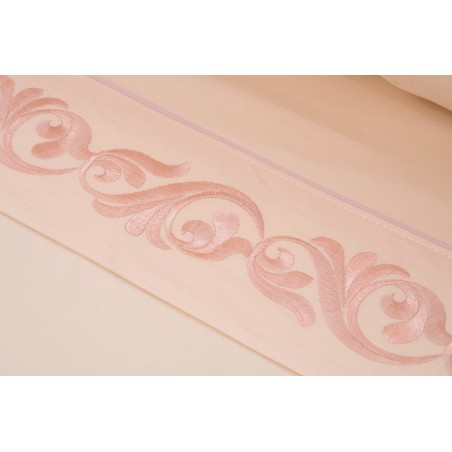 Σετ Σεντόνια Υπέρδιπλα Morven Classic Ροζ 240x270