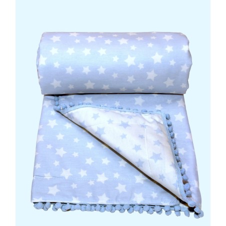 Πάπλωμα Κούνιας Morven Molly 1905 Σιέλ 80x120