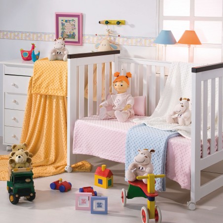 Κουβέρτα Fleece Ανάγλυφη Αγκαλιάς Morven Topitos 044 Λευκό 80x110