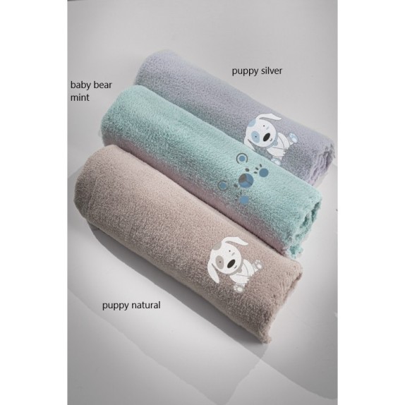 Κουβέρτα Fleece Κούνιας Guy Laroche Puppy Natural 100x140