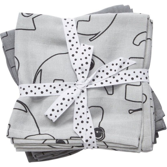 Σετ Πάνες Αγκαλιάς 2 Τεμαχίων Done By Deer Ζωάκια Grey...