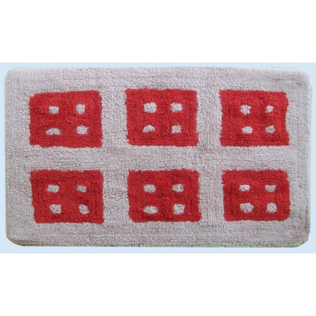 Πατάκι Μπάνιου Dimcol Παράθυρο Beige 50x85