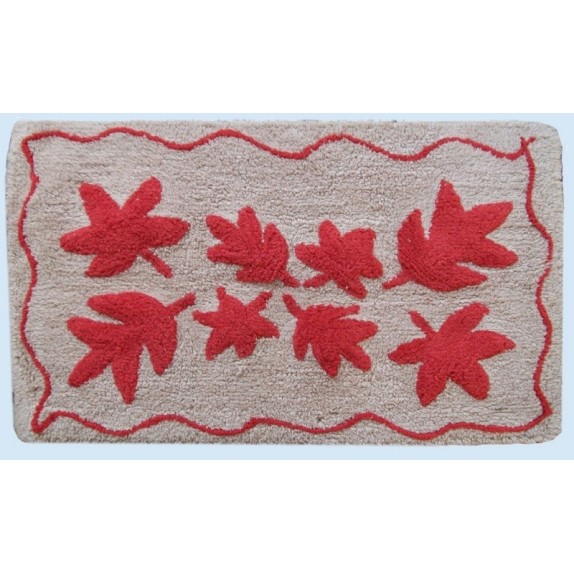 Πατάκι Μπάνιου Dimcol Φύλλο Beige 50x85