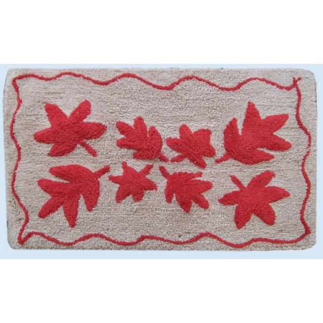 Πατάκι Μπάνιου Dimcol Φύλλο Beige 50x85