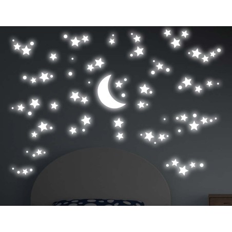 Φωσφορίζοντα Αυτοκόλλητα Τοίχου Ango Starry Night Large 18109