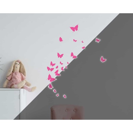 Φωσφορίζοντα Αυτοκόλλητα Τοίχου Ango Butterflies Small 77224