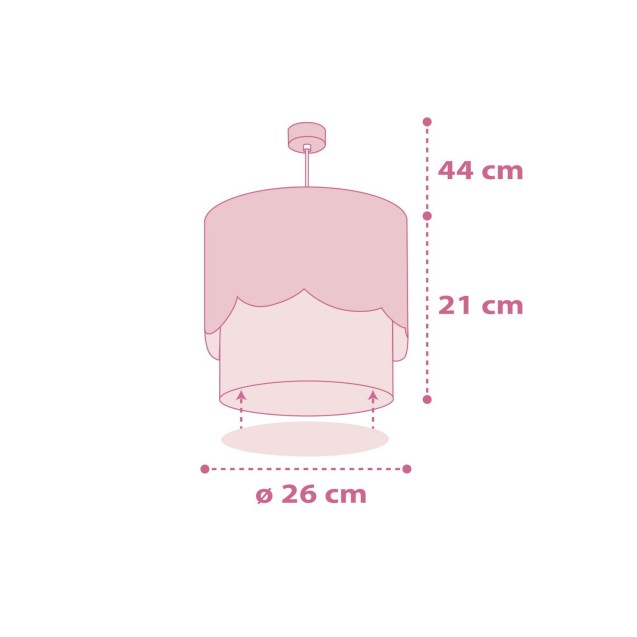 Παιδικό Φωτιστικό Οροφής Ango Moon Pink 61232 S