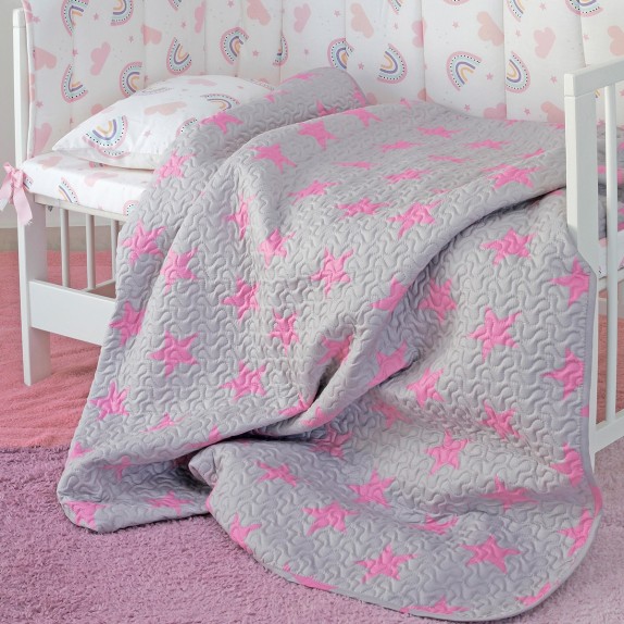 Κουβερλί Κούνιας Melinen Star Girl Εμπριμέ 110x160