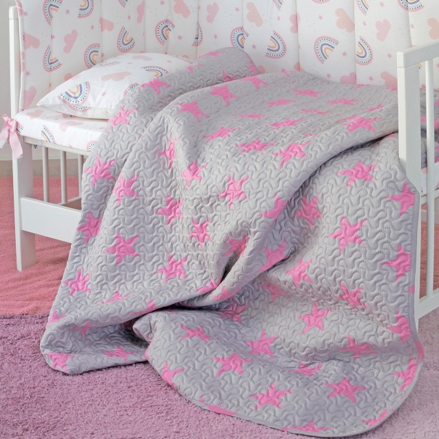 Κουβερλί Κούνιας Melinen Star Girl Εμπριμέ 110x160