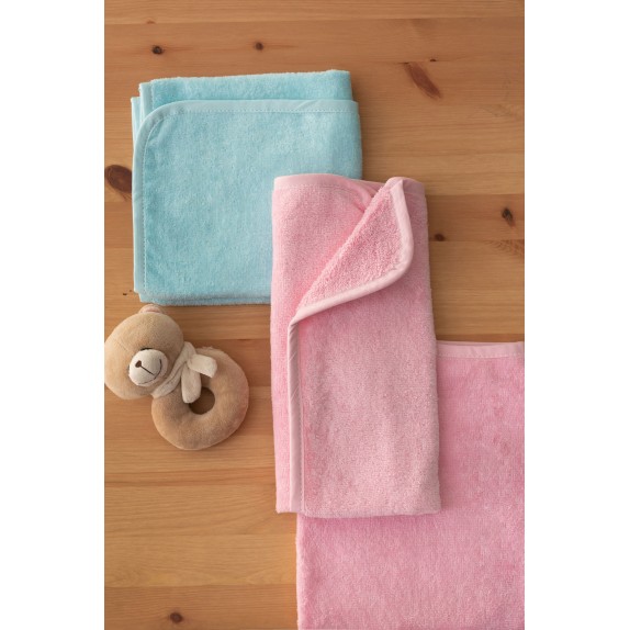 Σετ Βρεφικές Πετσέτες 2 Τεμαχίων Palamaiki Robin 40x60 Ciel