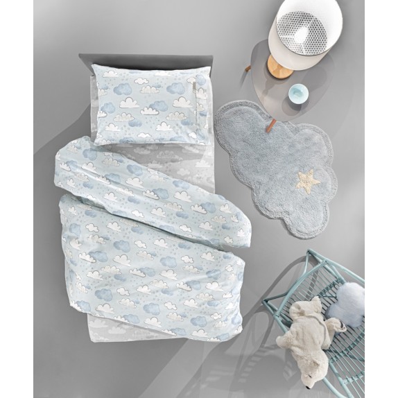 Σετ Παπλωματοθήκη Μονή Guy Laroche Cloudy Light Blue 165x225