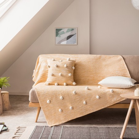 Ριχτάρι Πολυθρόνας Gofis Home Pixxy 135x180 Mustard 555/10