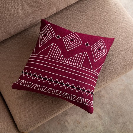 Μαξιλαροθήκη Διακόσμησης Gofis Home Edna 43x43 Red Leather 162/02