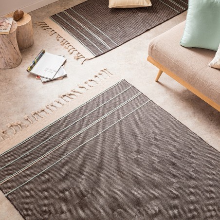 Χαλί Gofis Home Aladdin 130x190 Μαύρο/Σιέλ 704/14