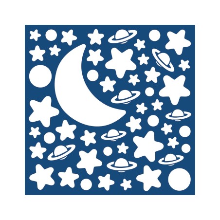 Φωσφορίζοντα Αυτοκόλλητα Τοίχου Ango White Stars Medium 79223