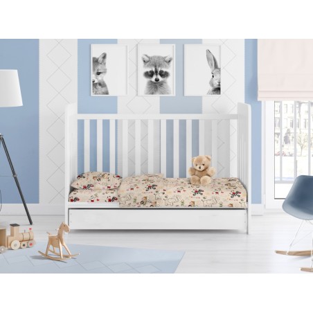 Βρεφική Παπλωματοθήκη Φανελένια Dimcol Africa 145 Beige 120x160