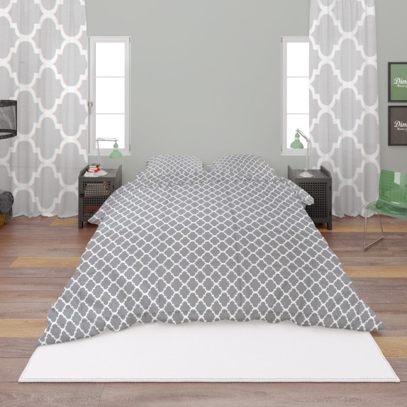 Σετ Σεντόνια King Size 4 Τεμαχίων Dimcol Windows 135 Grey...