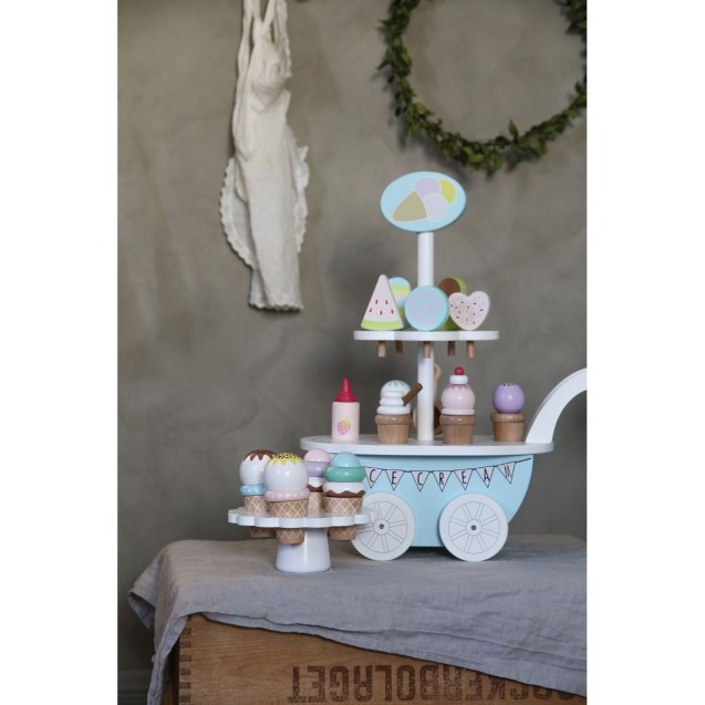 Ξύλινo Πιάτο με Παγωτά Jabadabado JB-W7137