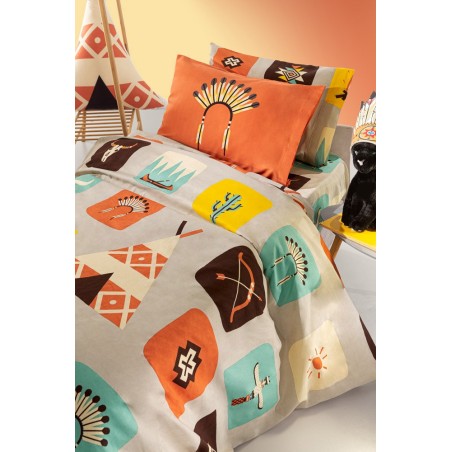 Σετ Σεντόνια Μονά 3 Τεμαχίων Saint Clair Indian 165x250 Σετ 3Τμx