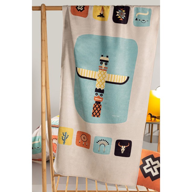 Πετσέτα Velour Saint Clair Indian 75x155