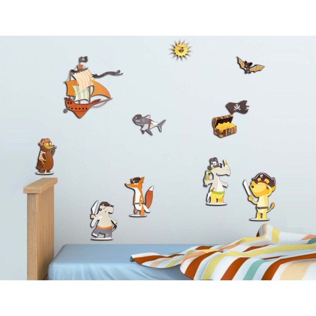 Αυτοκόλλητα 3 Επιπέδων Ango Pirates Medium