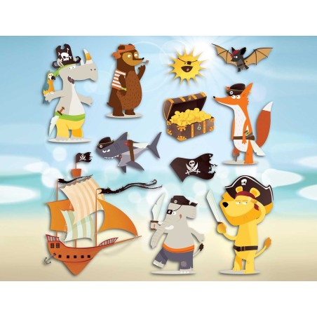 Αυτοκόλλητα 3 Επιπέδων Ango Pirates Medium