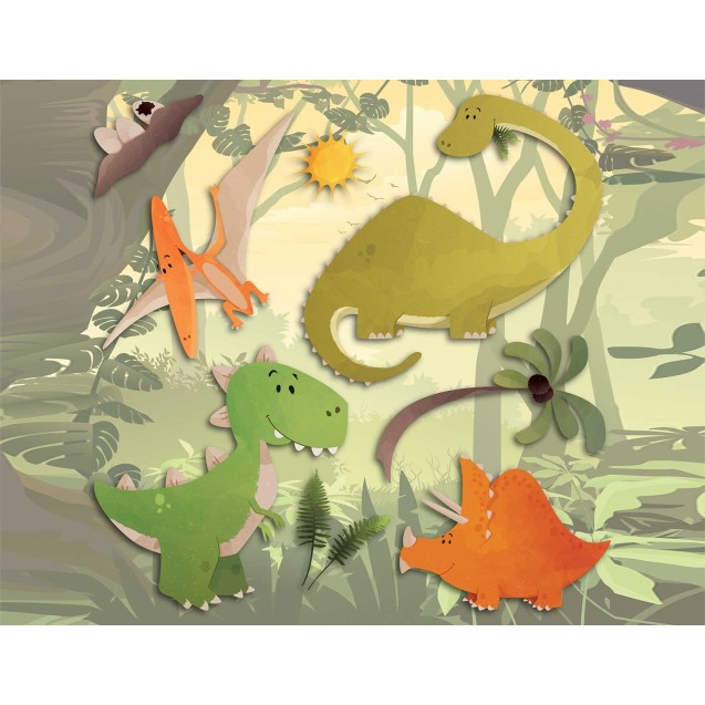 Αυτοκόλλητα 3 Επιπέδων Ango Dinosaurs Medium