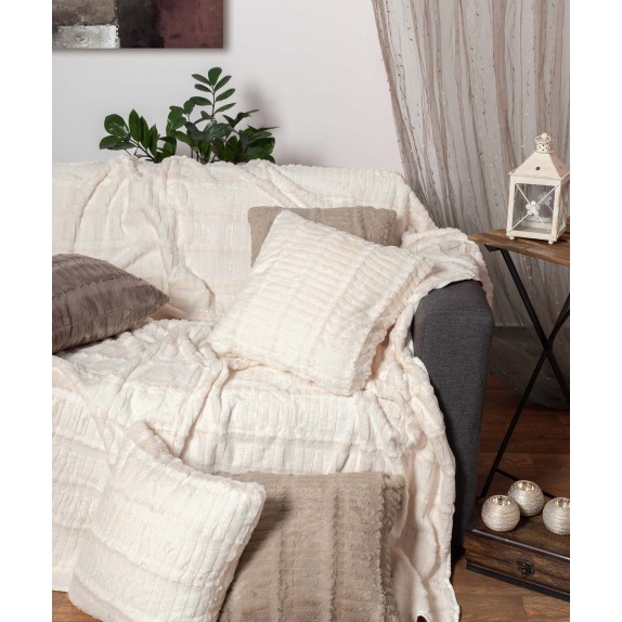 Μαξιλαροθήκη Διακόσμησης Silk Fashion Stripe Ivory 45x45