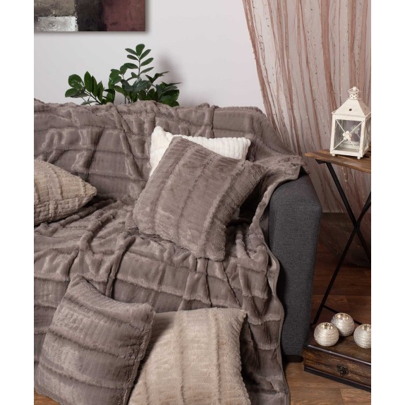 Μαξιλαροθήκη Διακόσμησης Silk Fashion Stripe Γκρί 65x65