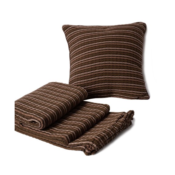 Ριχτάρι Διθέσιου Silk Fashion Multisquare Καφέ 180x240