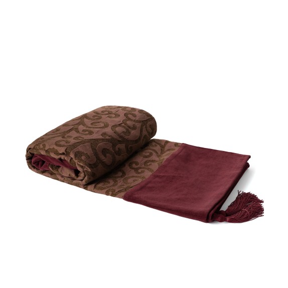 Ριχτάρι Πολυθρόνας Silk Fashion 602 Κλαδί Μελιτζανί 150x180