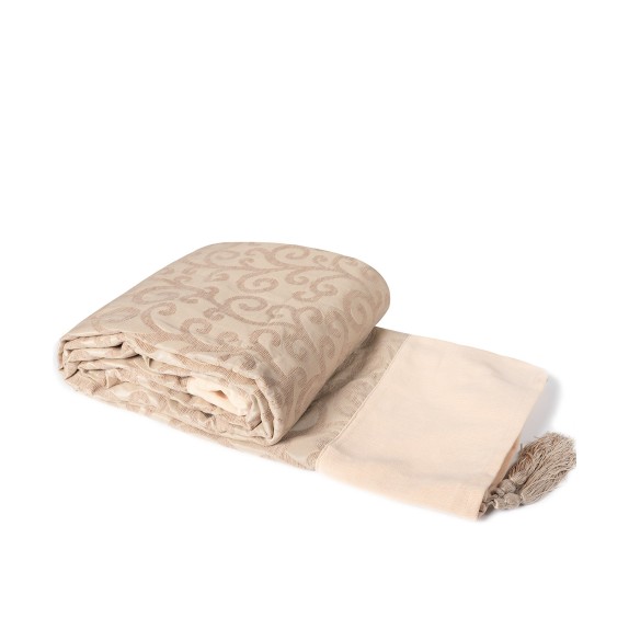 Ριχτάρι Διθέσιου Silk Fashion 602 Κλαδί Μπέζ 180x250