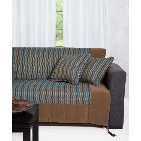 Ριχτάρι Πολυθρόνας Silk Fashion 602 Κύμα Μπλέ 150x180