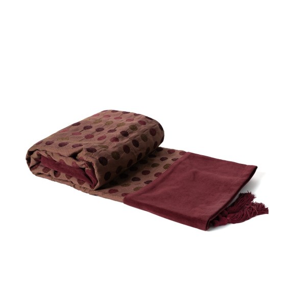 Ριχτάρι Πολυθρόνας Silk Fashion 602 Πουά Μελιτζανί 150x180