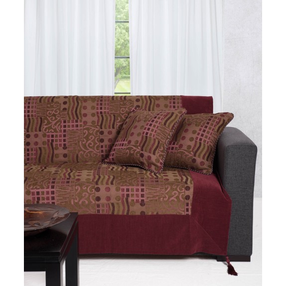 Ριχτάρι Πολυθρόνας Silk Fashion 602 Πυκνό Μελιτζανί 150x180