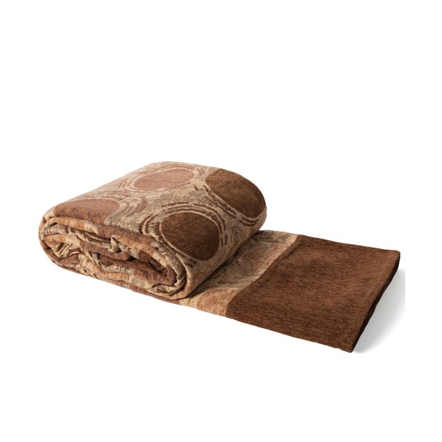 Ριχτάρι Τριθέσιου Silk Fashion 9217 Καφέ 180x320