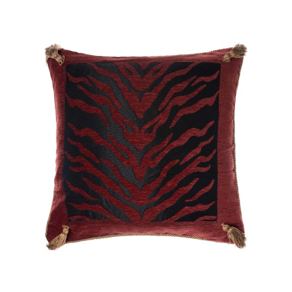 Μαξιλαροθήκη Διακόσμησης Silk Fashion 306 Μαυροκόκκινο 45x45